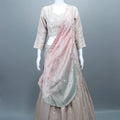 Beige Silk Lehenga Choli with Ombre Dupatta Bridal