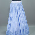 Icy Blue Drape Style Lehenga Choli with Dupatta Modern Party Wear