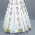 Yellow White Lehenga Choli with Dupatta Designer Party Wear