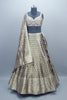 Olive Green Banarasi Silk Lehenga Choli Blouse Dupatta