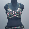 Navy Blue Lehenga Choli with Dupatta Designer