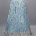 Sky Blue Silk Lehenga Choli with Dupatta  Party Wear Designer Lehenga