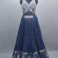 Designer Navy Blue Lehenga Choli with Dupatta