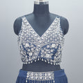 Designer Navy Blue Lehenga Choli with Dupatta