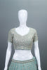 Mint Green Bridal Lehenga Choli Set Designer Party Wear