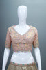 Pastel Pink and Beige Bridal Lehenga Silk Choli with Dupatta