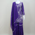 Designer Purple Sharara Suit Party Wear Salwar Kameez