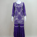 Designer Purple Sharara Suit Party Wear Salwar Kameez