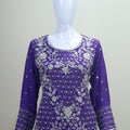 Designer Purple Sharara Suit Party Wear Salwar Kameez