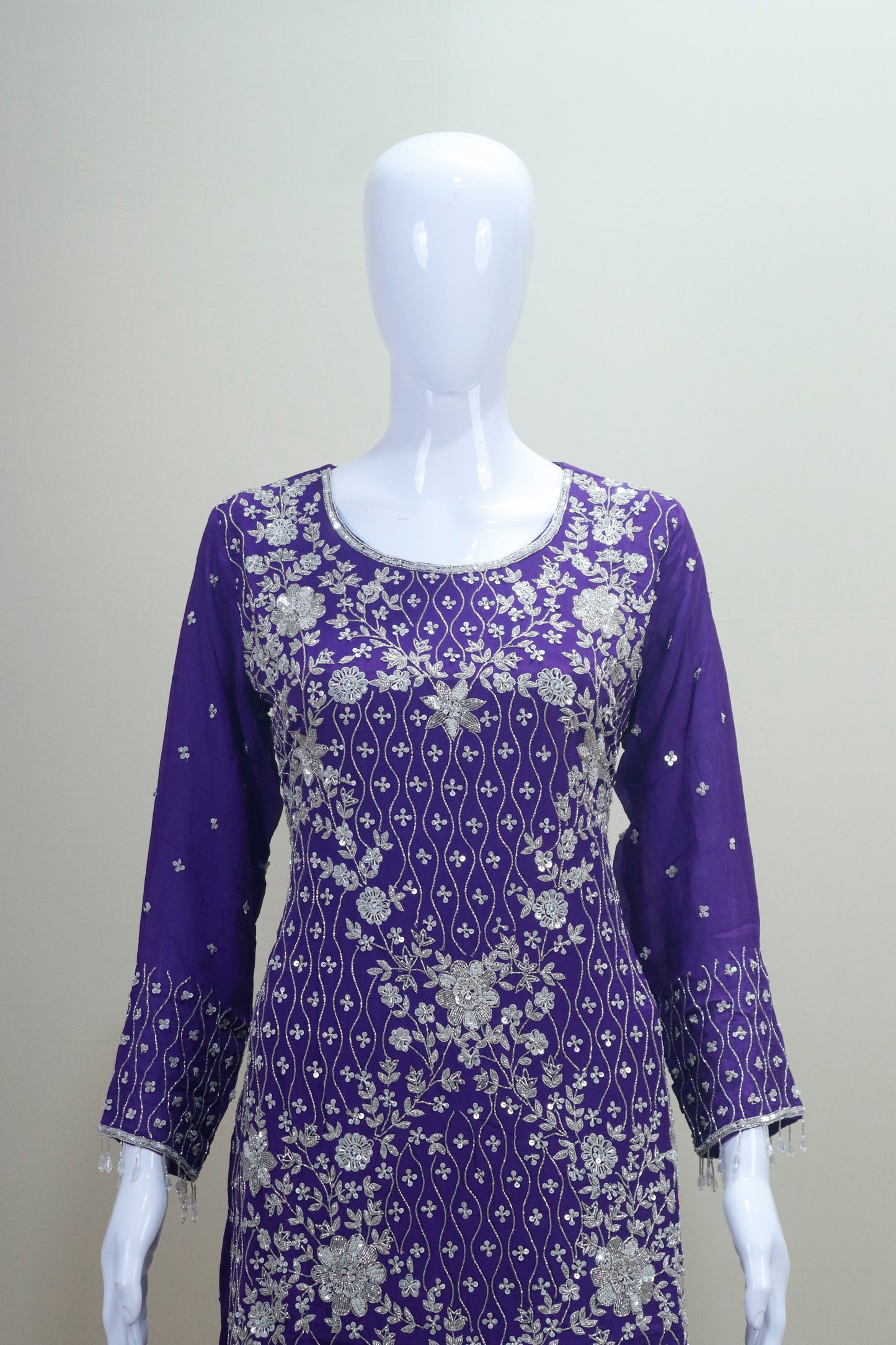 Designer Purple Sharara Suit Party Wear Salwar Kameez
