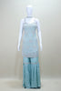 Designer Light Blue Sharara Suit Party Wear