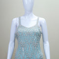 Designer Light Blue Sharara Suit Party Wear