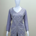 Elegant Lavender Sharara Suit Kurta with Dupatta Party Wear