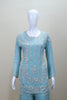 Pastel Blue Sharara Suit Kurta with Dupatta Party Wear