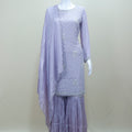 Lavender Sharara Suit  Kurta with Dupatta Party Wear