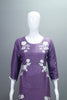 Purple Silk Kurta Set with Palazzo Dupatta Party Wear