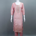 Pink Silk Kurta Set with Pants Dupatta Party Wear
