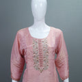 Pink Silk Kurta Set with Pants Dupatta Party Wear