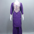 Elegant Purple Silk Salwar Kameez Set with Dupatta