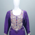 Elegant Purple Silk Salwar Kameez Set with Dupatta