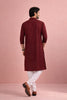 Awesome Maroon Velvet Printed Kurta Pajama Set for Men for Festival