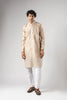 Grateful Cream Velvet Printed Kurta Pajama Set for Men for Festival