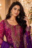 Elegant Purple Chinon Designer Palazzo Suit with Embroidery Work and Designer Dupatta for Women