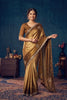Magnificent Golden Bronze Fendy Silk Saree with Jarkan Work for Women