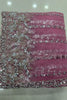 Stunning Pink Net Saree Sequin Embroidery Border for Women