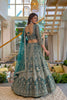 Delicate Teal Green Butterfly Net Heavy Embroidered Lehenga Choli with Dupatta for Women