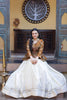 Elegant Brown Embroidered Cosmos Readymade Long Sleeves Crop Top for Women