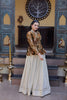 Elegant Brown Embroidered Cosmos Readymade Long Sleeves Crop Top for Women