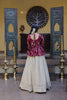 Stylish Purple Embroidered Cosmos Readymade Long Sleeves Crop Top for Women