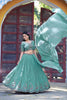 Lovely Sea Green Embroidered Georgette Lehenga Choli with Dupatta for Women