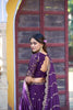 Stunning Purple Embroidered Georgette Lehenga Choli with Dupatta for Women