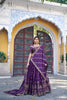 Stunning Purple Embroidered Georgette Lehenga Choli with Dupatta for Women