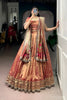 Stylish Rose Gold Shimmer Organza Lehenga Choli with Designer Dupatta for Women
