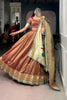 Stylish Rose Gold Shimmer Organza Lehenga Choli with Designer Dupatta for Women