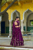 Elegant Wine Purple Embroidered Lehenga Choli Designer Dupatta for Wedding