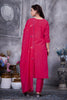Elegant Rani Pink Embroidered Straight Salwar Suit Designer Dupatta