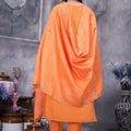 Graceful Orange Embroidered Straight Salwar Suit Designer Dupatta