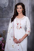 Elegant White Embroidered Straight Salwar Suit Designer Dupatta