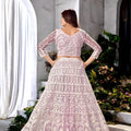 Elegant Lavender Embroidered Lehenga Choli Designer Net Dupatta Wedding