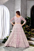 Elegant Lavender Embroidered Lehenga Choli Designer Net Dupatta Wedding