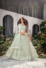 Beautiful Mint Green Heavy Embroidered Lehenga Choli Designer Net Dupatta