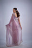 Elegant Lavender Kanjivaram Pure Silk Saree Heavy Embroidered Border Blouse Piece