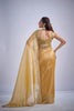 Stylish Mustard Yellow Kanjivaram Pure Silk Saree Embroidered Border Blouse Piece