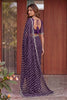 Stylish Deep Purple Art Silk Saree Heavy Embroidery Work Designer Blouse