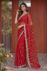 Vibrant Red Art Silk Saree with Heavy Embroidery Work and Designer Blouse
