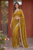 Premium Mustard Yellow Art Silk Saree with Heavy Embroidery Work and Designer Blouse